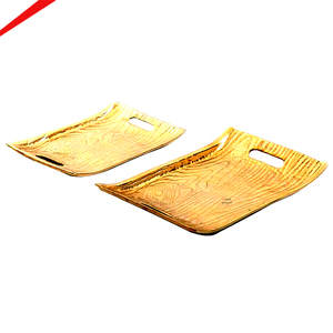 Bandejas Cuadradas con Relieve, Platos y Vajilla Metálica para Servir, Decoración para Bodas, Más Vendidas - Product Image 4