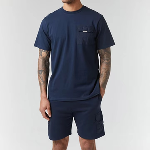 Conjunto de Verano para Hombre de Dos Piezas, Camiseta y Pantalones Cortos de Algodón con Logotipo Personalizado - Product Image 1