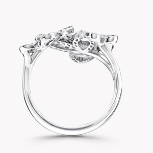 Romantic Butterfly Cocktail <b>Ring</b> <b>With</b> Round Brilliant Cut Diamonds <b>925</b> <b>Silver</b> Women Wedding Jewelry - Product Image 3