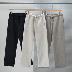 Uncuffed <b>Sweatpants</b> Flocking Light Oatmeal Dark Oatmeal Stretch <b>Oversized</b> <b>Sweatpants</b> - Product Image 1