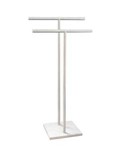 Support de serviettes en métal sur pied sur mesure pour salle de bain avec barres de suspension grande capacité et base robuste - Product Image 2