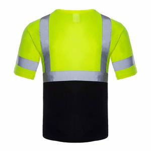 Camiseta de Seguridad Reflectante Impermeable de Alta Visibilidad ANSI Clase 3 con Logotipo Personalizado para Ropa de Trabajo Masculina - 100% Malla de Poliéster - Product Image 3