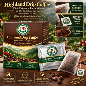 Café Robusta Vietnamita Premium, Cafeinado, Tueste Medio, Amargo, Molido, en Bolsas de Filtro de Inmersión, 15g X 10 Bolsas, OEM, Café de Marca Privada - Product Image 6