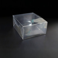 Boîtier rectangulaire transparent en plastique ETB avec matériaux recyclés, épaisseur 0,5 mm, impression UV, logo personnalisé, étui de protection, lot de 5