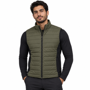Chaleco Híbrido Ligero para Hombre, Proporciona una Capa Cómoda, Tejido Transpirable y Diseño Práctico para Uso Diario y Transicional - Product Image 1
