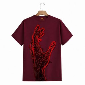 Camiseta con Estampado Gráfico Personalizado en la Espalda para Hombre, Diseño Surrealista, Estilo Urbano, Talla Grande - Product Image 3