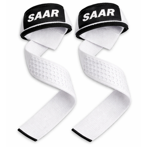 Durable White Cotton Support with Premium Silicone Print for Heavy Lifting <b>Strength</b> <b>Training</b> and Workout Gear - Product Image 1