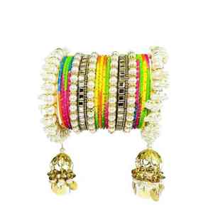 Premium Trendy Islamic Maroon Gold Wedding <b>Bangles</b> <b>Set</b> Traditional Kundan Women's Jewelry Collection - Product Image 5