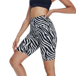 Pantalones cortos de gimnasio de cintura alta para mujer, pantalones cortos de entrenamiento de rendimiento atlético de tela Oxford transpirable de secado rápido con logotipo personalizado con lazo - Product Image 1