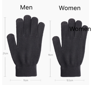 Gants d'hiver antidérapants personnalisés avec logo, points antidérapants, compatibles écran tactile, respirants, à doigts complets, unis - Product Image 4