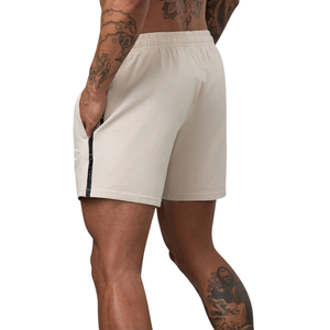 Pantalones Cortos Deportivos para Hombre, Color Beige, con Cintas Adhesivas, Casuales, para Gimnasio, Ligeros, para Correr, Verano, Ropa Deportiva - Product Image 3