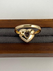 แหวนทองคำแท้ 14K ประดับเพชรแล็บโกรว์รูปหัวใจ 18 เม็ด ดีไซน์มินิมอล โรแมนติก ของขวัญวันครบรอบวาเลนไทน์สำหรับเธอ สวยหรู - Product Image 4