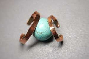 Handcrafted Wavy <b>Copper</b> Cuff Bracelet Minimalist Open <b>Bangle</b> Modern Artisan Jewelry Elegant Adjustable Bracelet Open <b>Bangle</b> - Product Image 4