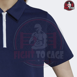 Nouveauté 2026 – Polo décontracté pour femme, couleur bleu foncé avec fermeture éclair contrastante, taille ajustable, qualité supérieure - Product Image 5