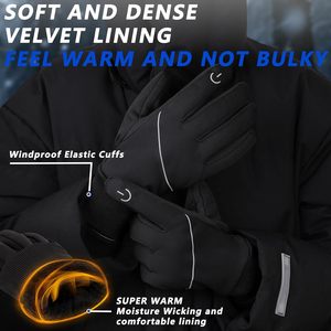 Gants d'hiver pour hommes et femmes - Gants thermiques chauds pour vélo, randonnée, temps froid, course à pied, ski, moto - Product Image 2