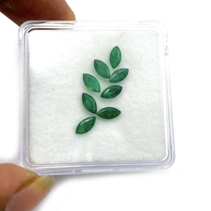 เพชรเม็ดเล็กเจียระไนคุณภาพสูงขนาด2-14มม. สีเขียวมรกตแซมเบียธรรมชาติได้รับการรับรองสำหรับการทำเครื่องประดับสร้อยคอ - Product Image 2