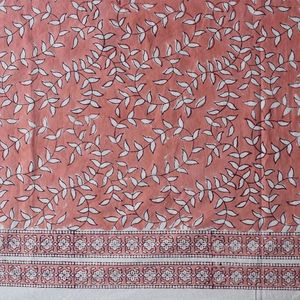 Nappe 10 places en coton 100% imprimée à la main, motif Harmony Peach, faite à la main en Inde, collection Roopantaran, vente chaude - Product Image 5