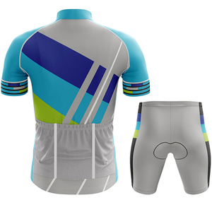 Men Graphic Print <b>Short</b> Sleeve <b>Cycling</b> Jersey Set Breathable Quick Dry MTB Road Bike Clothing <b>Padded</b> <b>Shorts</b> Kit - Product Image 6