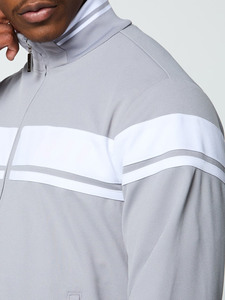Men’s <b>Retro</b> Stripe <b>Tracksuit</b> Set Premium Full Zip Sportswear <b>Tracksuit</b> for Men Slim Fit Athletic Track Suit Outfit Custom Logo - Product Image 4