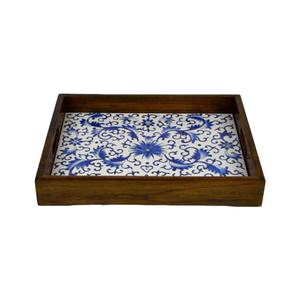 Plateau de service en bois de grande qualité avec motif imprimé en émail pour servir le petit-déjeuner, le café et le thé, à prix avantageux et optimal - Product Image 6
