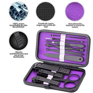 Nail <b>Kit</b> <b>Manicure</b> Set With Clipper Scissors Tweezers Stainless Steel Portable Case 5 In 1 Classic Style For Adult - Product Image 6