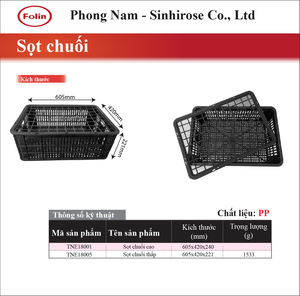 Caja de Almacenamiento de Plástico PP Rectangular Negra, Apilable, para Uso Agrícola - Product Image 4