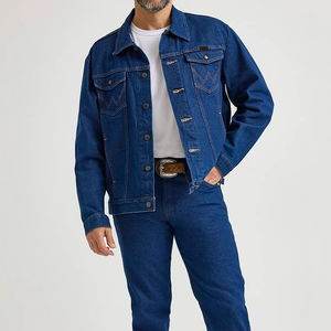 Whole heavyweight <b>mens</b> <b>denim</b> <b>jacket</b> built with structured <b>denim</b> trucker <b>jacket</b> durability - Product Image 1