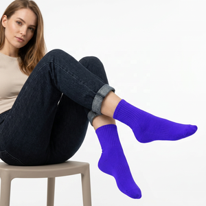 Performance Cushion Crew <b>Socks</b> Custom Logo <b>Compression</b> Sports Breathable Spandex/Nylon Men's Athletic Spring Knitted - Product Image 4