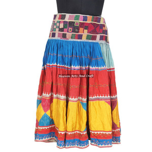 Colorful Bohemian Design Vintage Hand Embroidery Banjara Skirts Beautiful Vintage Kutchi Skirt - Product Image 1