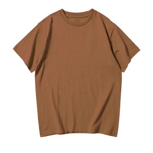 T-shirt blanc à manches courtes pour homme, col rond, coupe classique, en coton tricoté, couleur unie, tissu jersey décontracté - Product Image 3