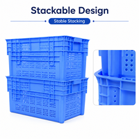 Panier en plastique maillé robuste UGET Modèle D016 en PP haute résistance, empilable, pour la logistique de la chaîne du froid inversée, pour viande et fruits