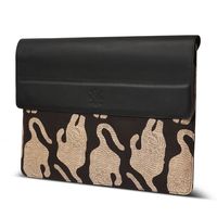 Housse pour ordinateur portable en cuir véritable, motif imprimé, avec logo personnalisé, sac de voyage d'affaires
