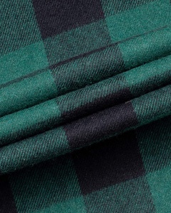 Chemise décontractée à manches longues pour homme, à carreaux verts, boutonnée, 100% coton flanelle, pour l'automne, col rabattu, longueur intégrale - Product Image 3