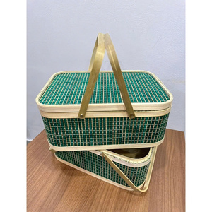 Paniers de rangement artisanaux de haute qualité 2026, tissés en bambou naturel écologique, personnalisables et polyvalents comme boîtes cadeaux - Product Image 3
