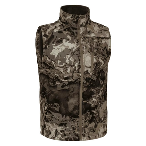 Gilet de chasse réversible unisexe camouflage marron, col montant, fermeture éclair, softshell en polyester, vêtement d'extérieur décontracté - Product Image 4