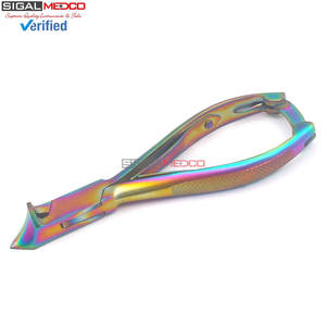 Coupe-ongles en titane multicolore arc-en-ciel, forme lune, avec ressort, lot de 2, pour ongles épais et durs - Product Image 6