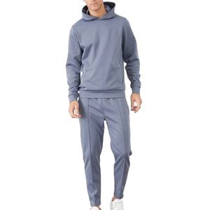 Conjunto de Sudadera con Capucha y Pantalones Deportivos Personalizados para Hombre, 100% Algodón, Diseño Sólido, Transpirable, Ligero, de Secado Rápido, Estilo Urbano - Product Image 1