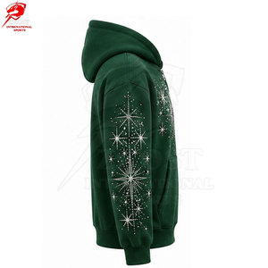 Sudaderas con Capucha Oversize para Hombre, Estilo Urbano, con Pedrería, Hechas con Algodón Premium, Calidad para Venta al Por Mayor y Exportación - Product Image 3