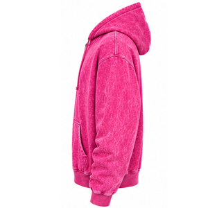 OEM Custom Vintage Acid Wash Full Zip Hoodie Men <b>Women</b> Unisex Oversized Heavyweight Fleece Custom Branding <b>Clothing</b> Manufacturer - Product Image 3