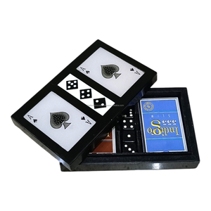 Boîte de rangement portable pour cartes à jouer et dés en résine MDF écologique artisanale FASHION CRAFT - Product Image 6