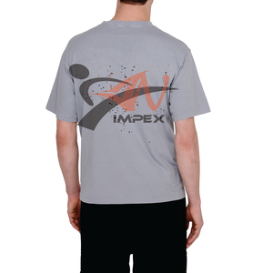Camiseta Distressed para Hombre con Logotipo Personalizado, Camisetas de Estilo Urbano de Gran Gramaje, Camiseta Distressed Oversize para Hombre con Lavado Vintage - Product Image 2
