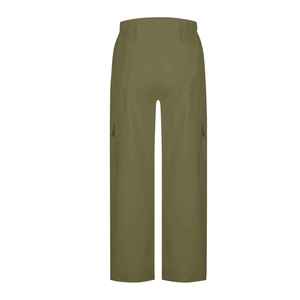 Women’s Wide Leg <b>Cargo</b> Pants Washed Lightweight <b>Stretch</b> Elastic Waist Multi Pocket Loose Fit Casual Solid Color Trousers - Product Image 6