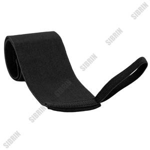 Sibrin Custom Logo Pure <b>Black</b> Wrist <b>Wraps</b> Heavy Duty Elastic Gym Support for Powerlifting Weightlifting Wrist Support 18 In - Product Image 5