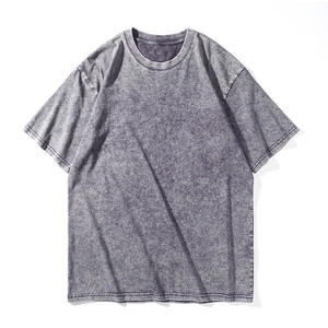 Camiseta de hombre de alta calidad 100% algodón, lavado ácido, cuello redondo, transpirable, informal, ecológica, de punto, manga corta, formal. - Product Image 5