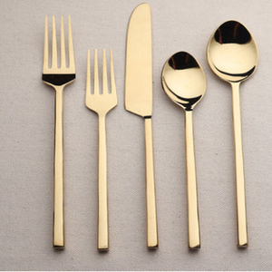 Ensemble de couverts Fairfax PVD, 5 pièces, plaqué or - Product Image 3