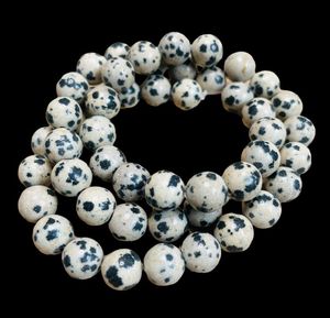 Cuentas naturales de jaspe dálmata de la mejor calidad, cristales curativos Jap Mala, piedra de jaspe dálmata Jap Mala para yoga de ágata Aameena - Product Image 4