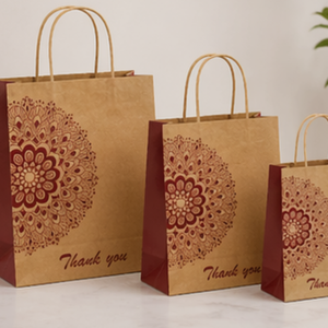 Custom Printed Kraft Paper Shopping <b>Bags</b> with Handles Eco Friendly Gift <b>Packaging</b> <b>Bags</b> for Retail Boutique Party - Product Image 3