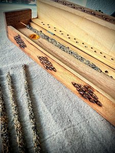 Hand Carved Wood <b>Incense</b> Burner Box (Ash Catcher) – For Sticks & <b>Cones</b> - Product Image 2