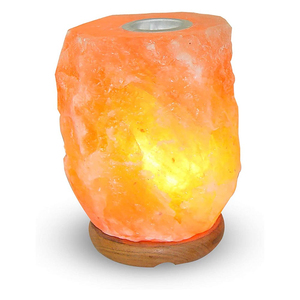 Hand Finished Natural <b>Pink</b> Himalayan <b>Salt</b> <b>Lamp</b> Decorative Crystal Lighting Piece with Warm Atmospheric Glow Organic Shape - Product Image 6