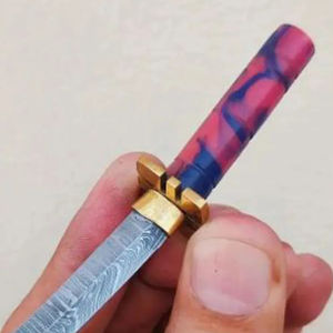 Couteau de Chef Personnalisé Burraq DIY OEM de Qualité Industrielle, Fait Main, en Acier Damas, Miniature, 1 Lame Incluse - Product Image 6